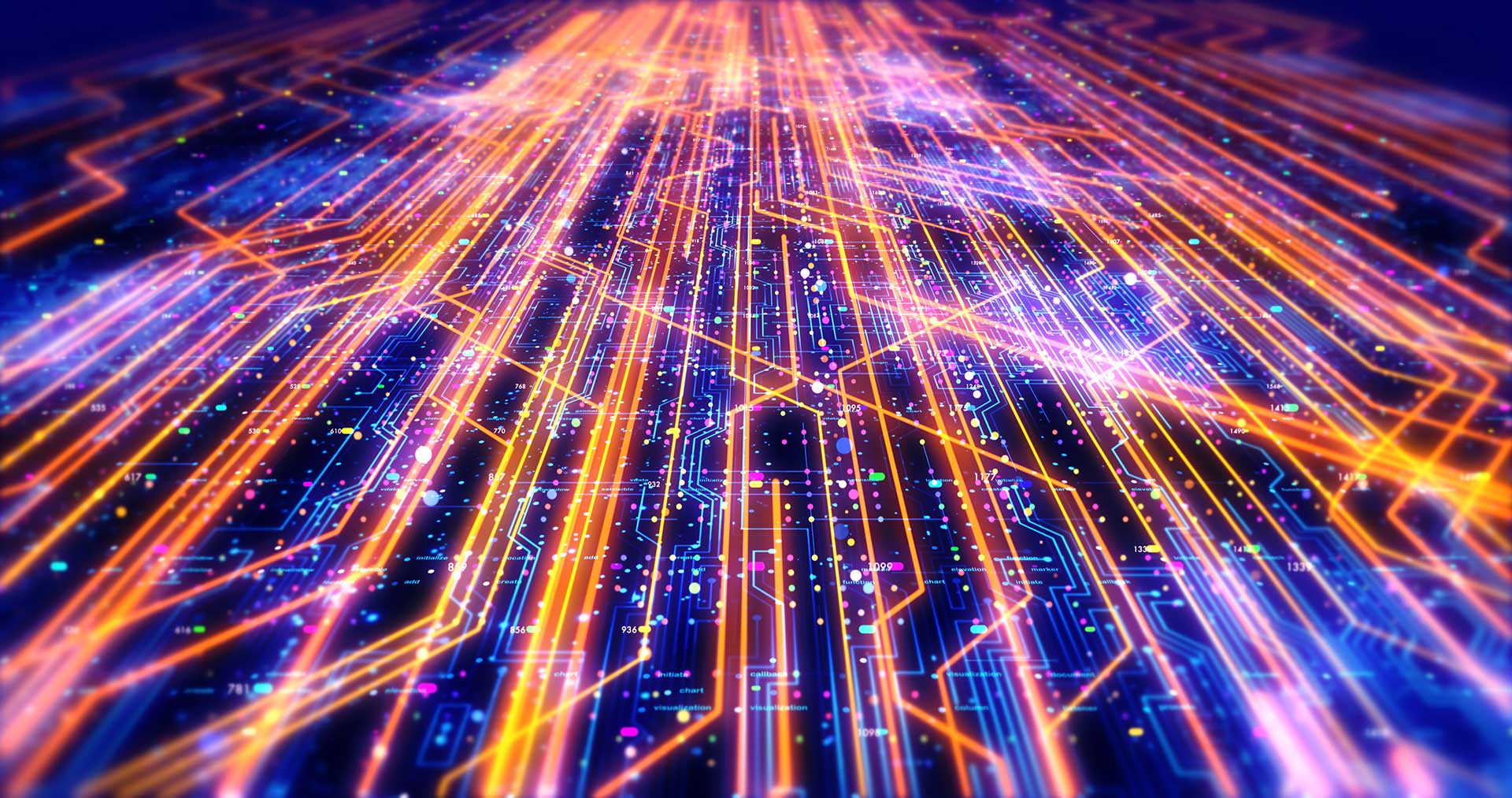 Technology Background With Moving Server Circuit Board Lines Mov